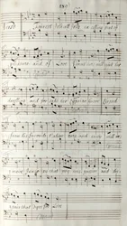 King Arthur Manuskriptpartitur, von Henry Purcell